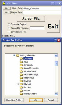 Selecting Playlist Directory